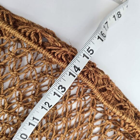 Vintage Woven Boho Bag Rattan Purse Whicker Macrame Woven Circle Boho - Picture 11 of 14